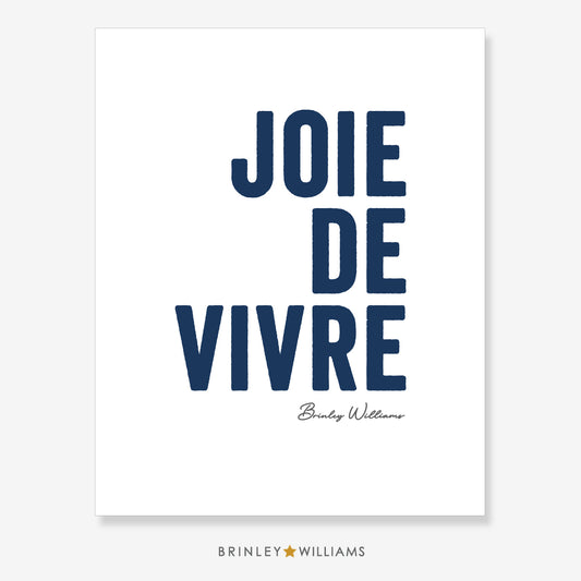 Joie de vivre Wall Art Poster - Navy