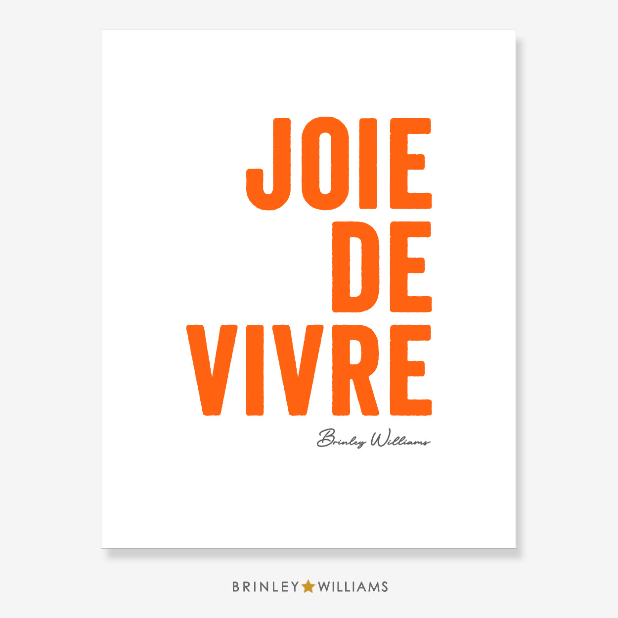 Joie de vivre Wall Art Poster - Orange