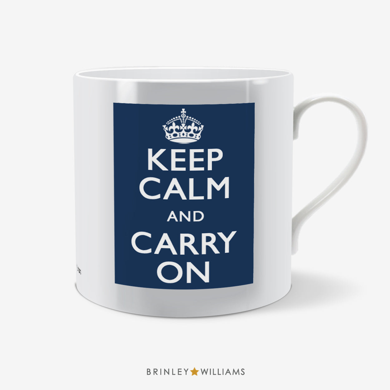 Keep Calm and Carry On Fun Mug - Navy
