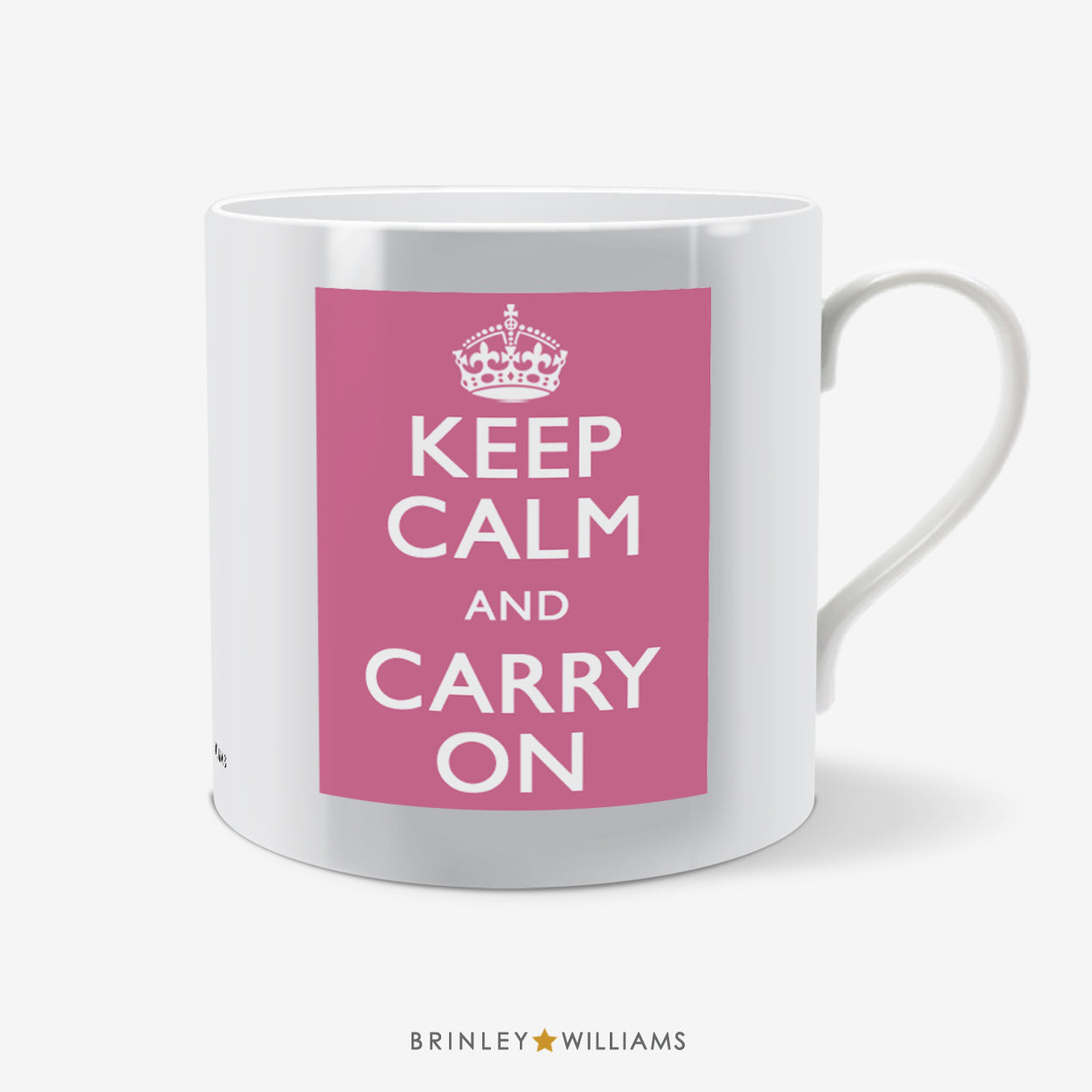 Keep Calm and Carry On Fun Mug - Pink