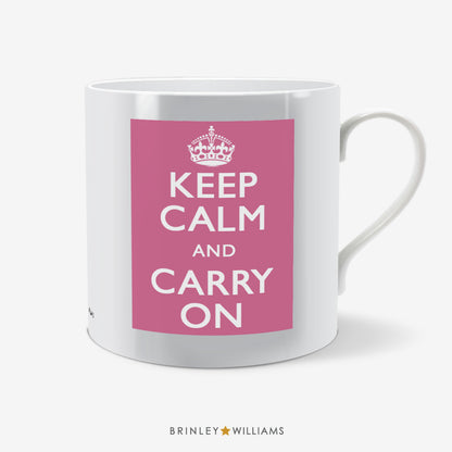 Keep Calm and Carry On Fun Mug - Pink