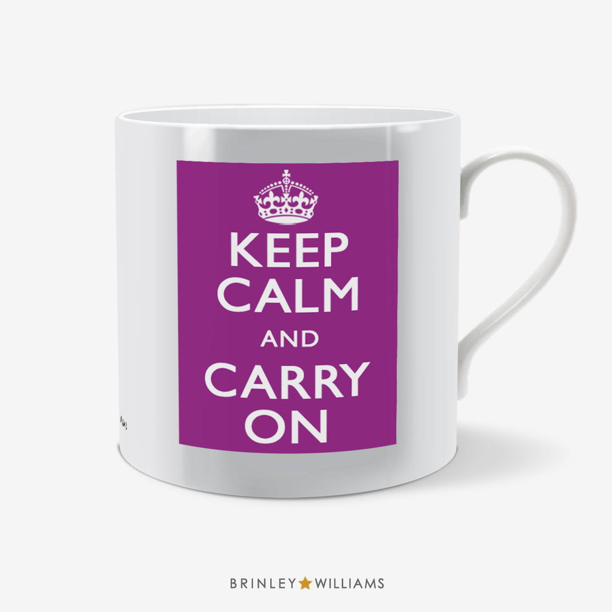 Keep Calm and Carry On Fun Mug - Purple