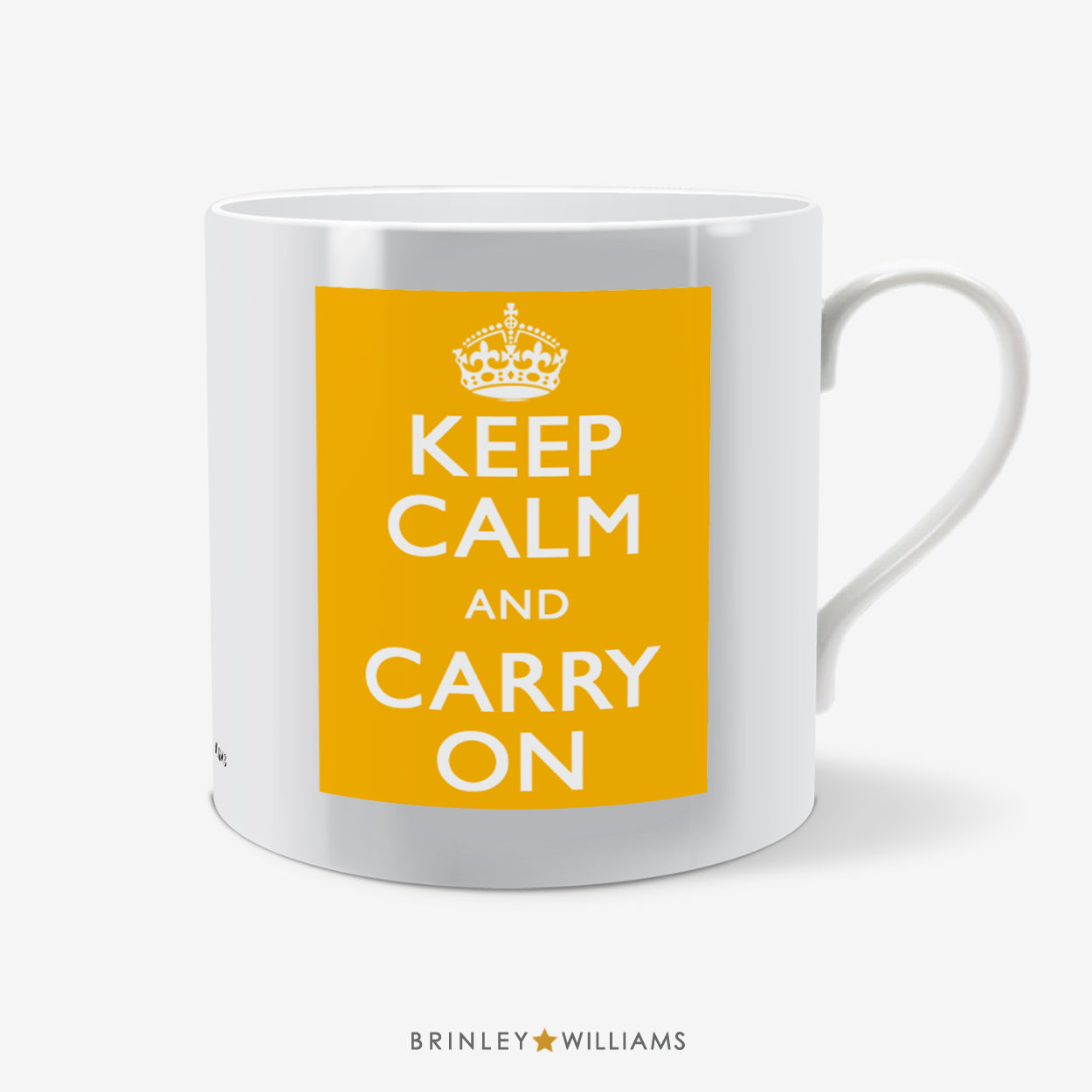 Keep Calm and Carry On Fun Mug - Yellow