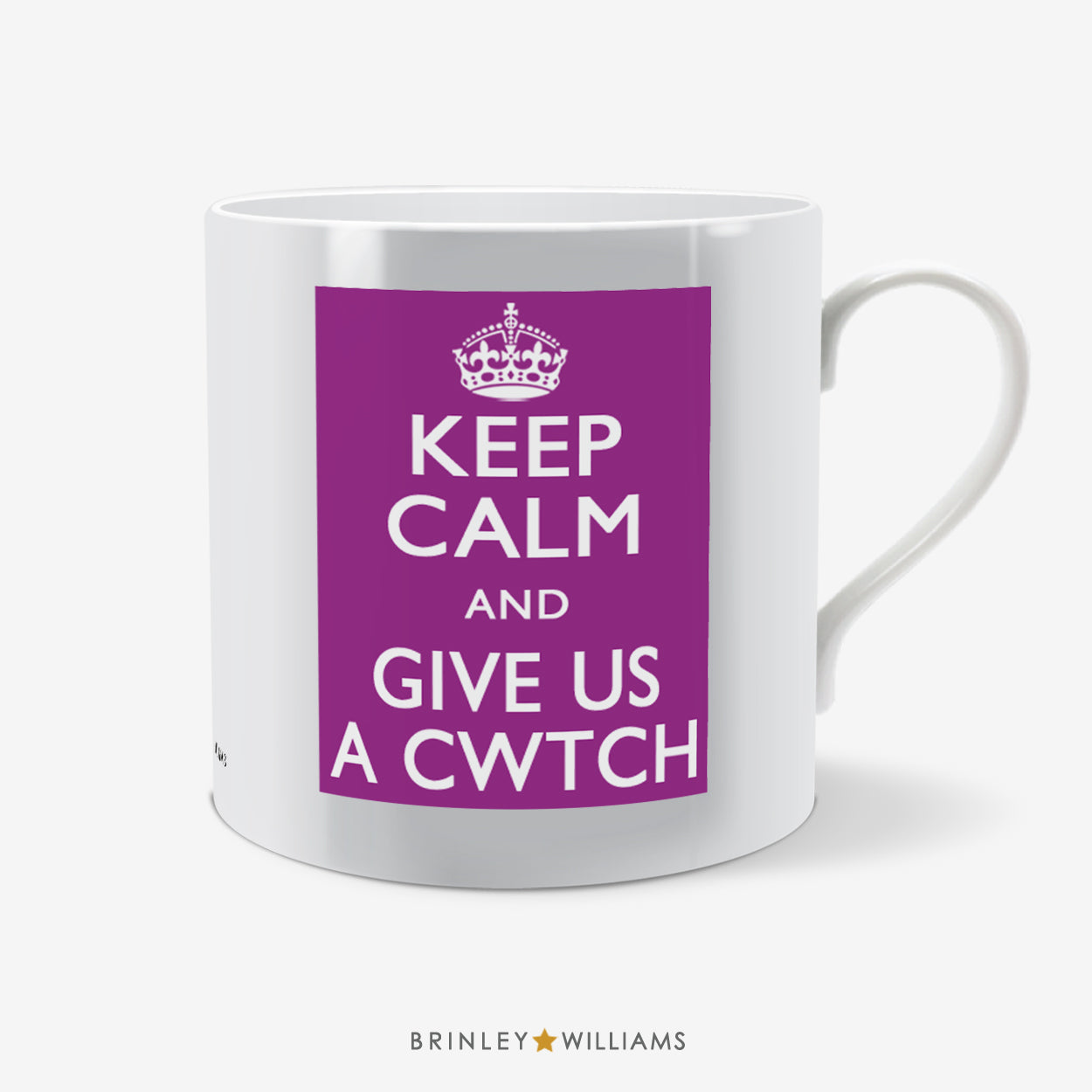 Keep Calm and Give us a Cwtch Fun Mug - Purple