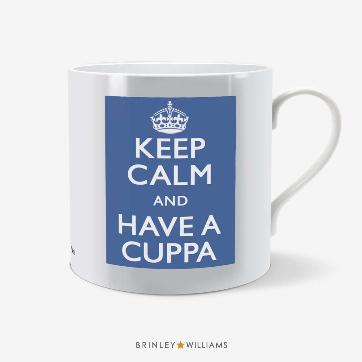 Keep Calm and have a Cuppa Fun Mug - Blue