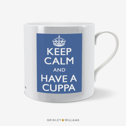 Keep Calm and have a Cuppa Fun Mug - Blue
