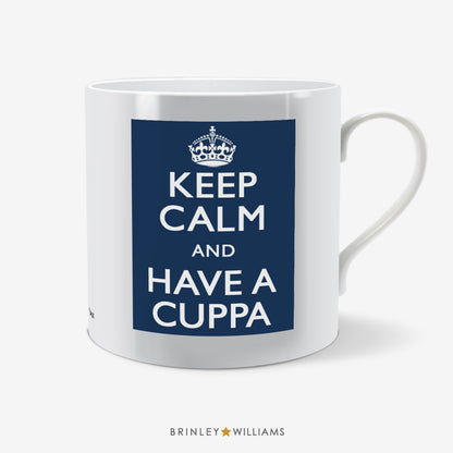 Keep Calm and have a Cuppa Fun Mug - Navy