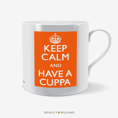 Keep Calm and have a Cuppa Fun Mug - Orange