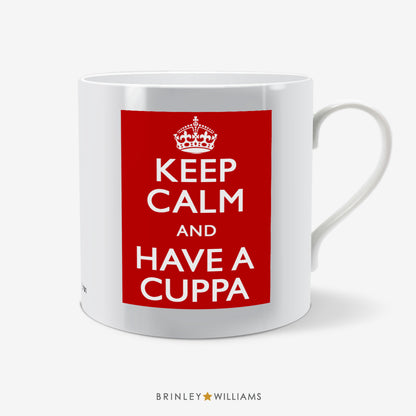 Keep Calm and have a Cuppa Fun Mug - Red