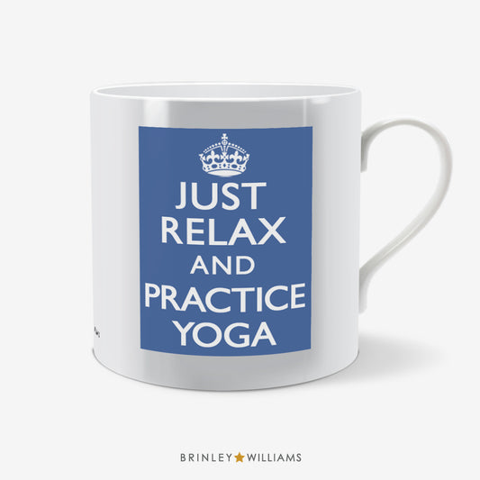 Just relax and practise Yoga Fun Mug - Blue