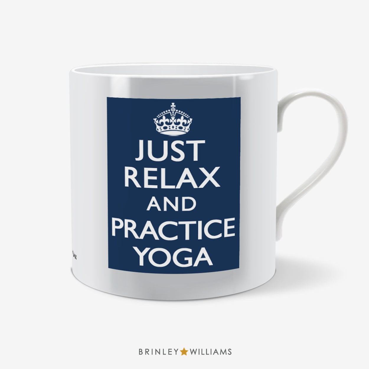 Just relax and practise Yoga Fun Mug - Navy