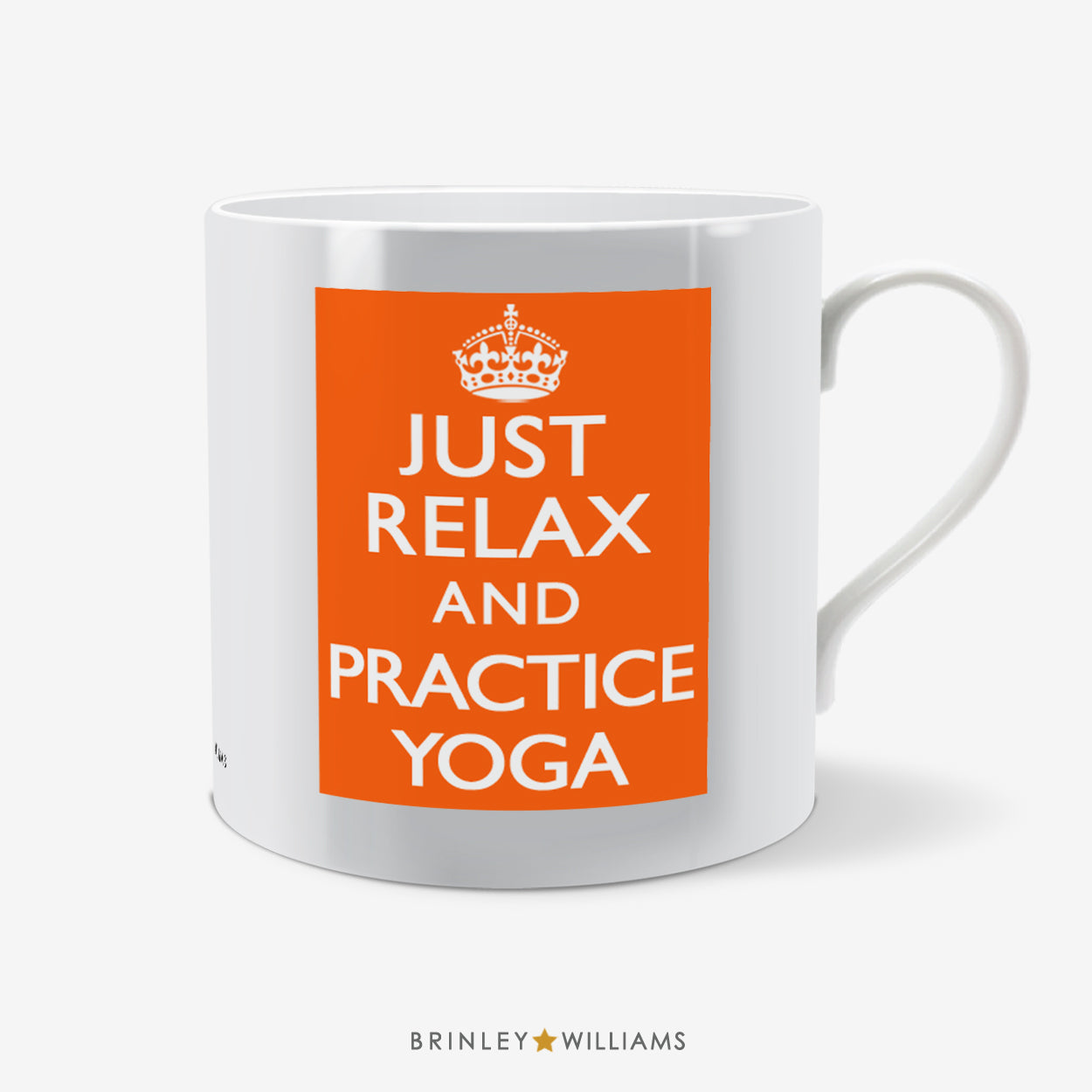 Just relax and practise Yoga Fun Mug - Orange