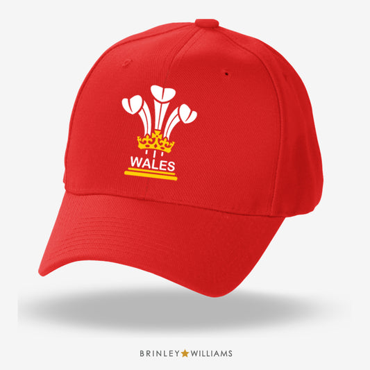 Kids 3 Feathers Wales Cap - Red