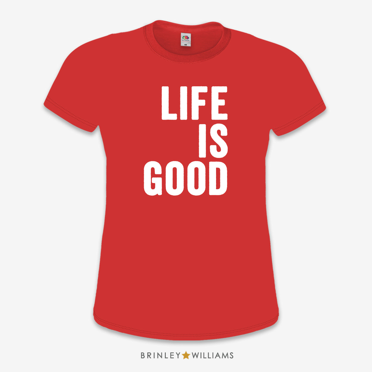 Life is Good Slim Fit T-shirt - Fire Red