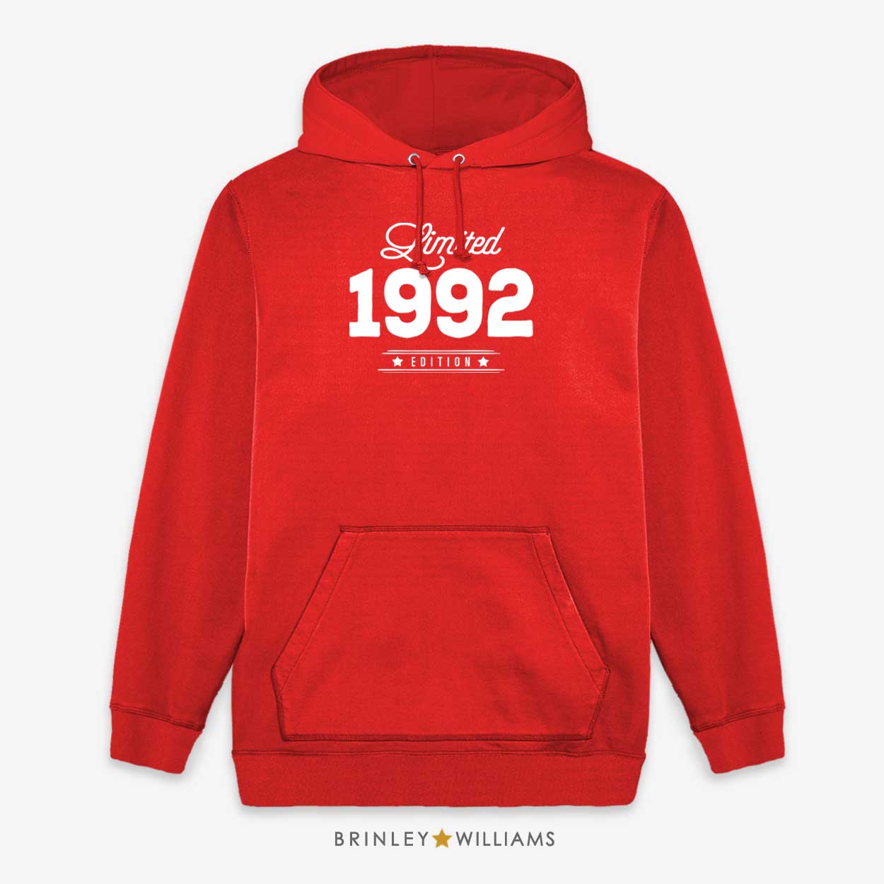 Limited Edition Year Personalised Unisex Hoodie - Fire Red