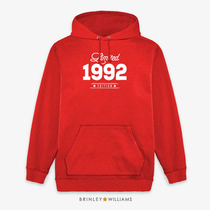 Limited Edition Year Personalised Unisex Hoodie - Fire Red