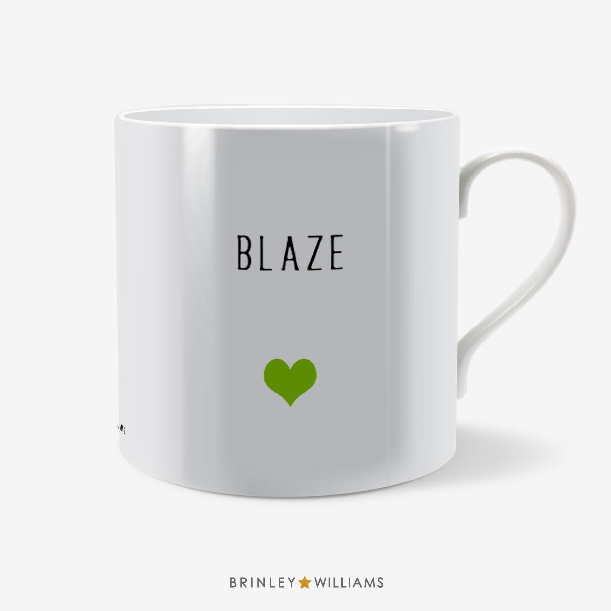 Little Heart Personalised Mug - Green