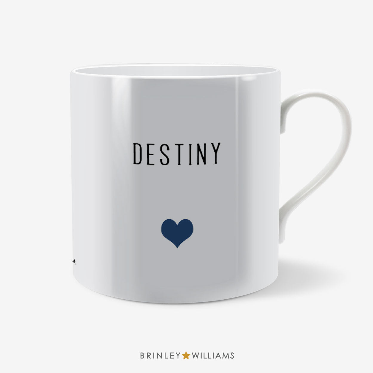 Little Heart Personalised Mug - Navy