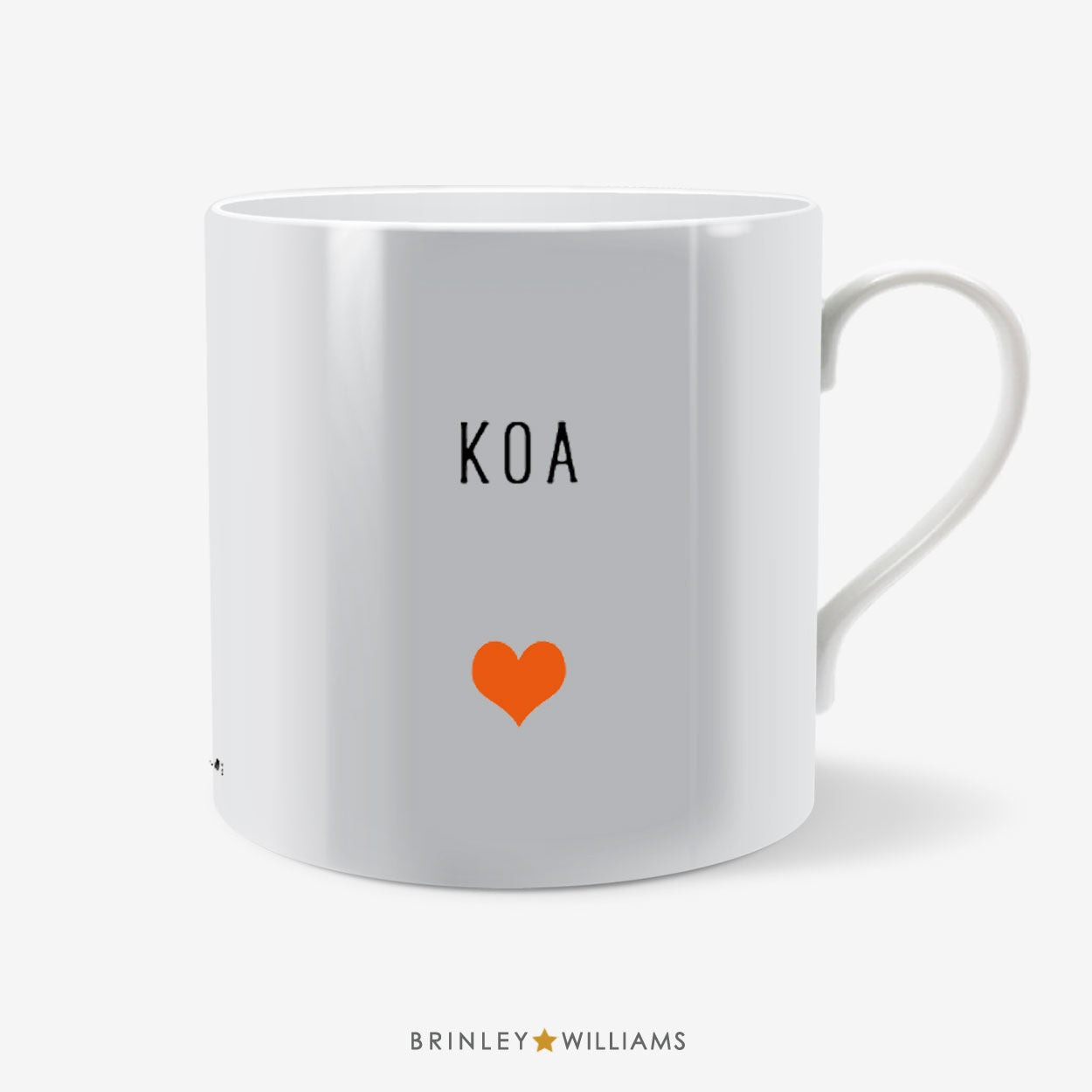 Little Heart Personalised Mug - Orange