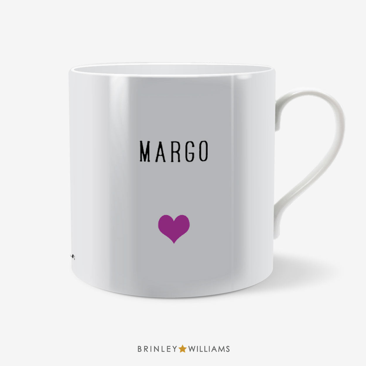 Little Heart Personalised Mug - Purple