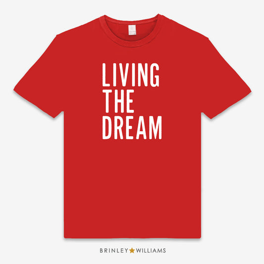 Living the Dream Unisex Kids T-shirt - Fire red