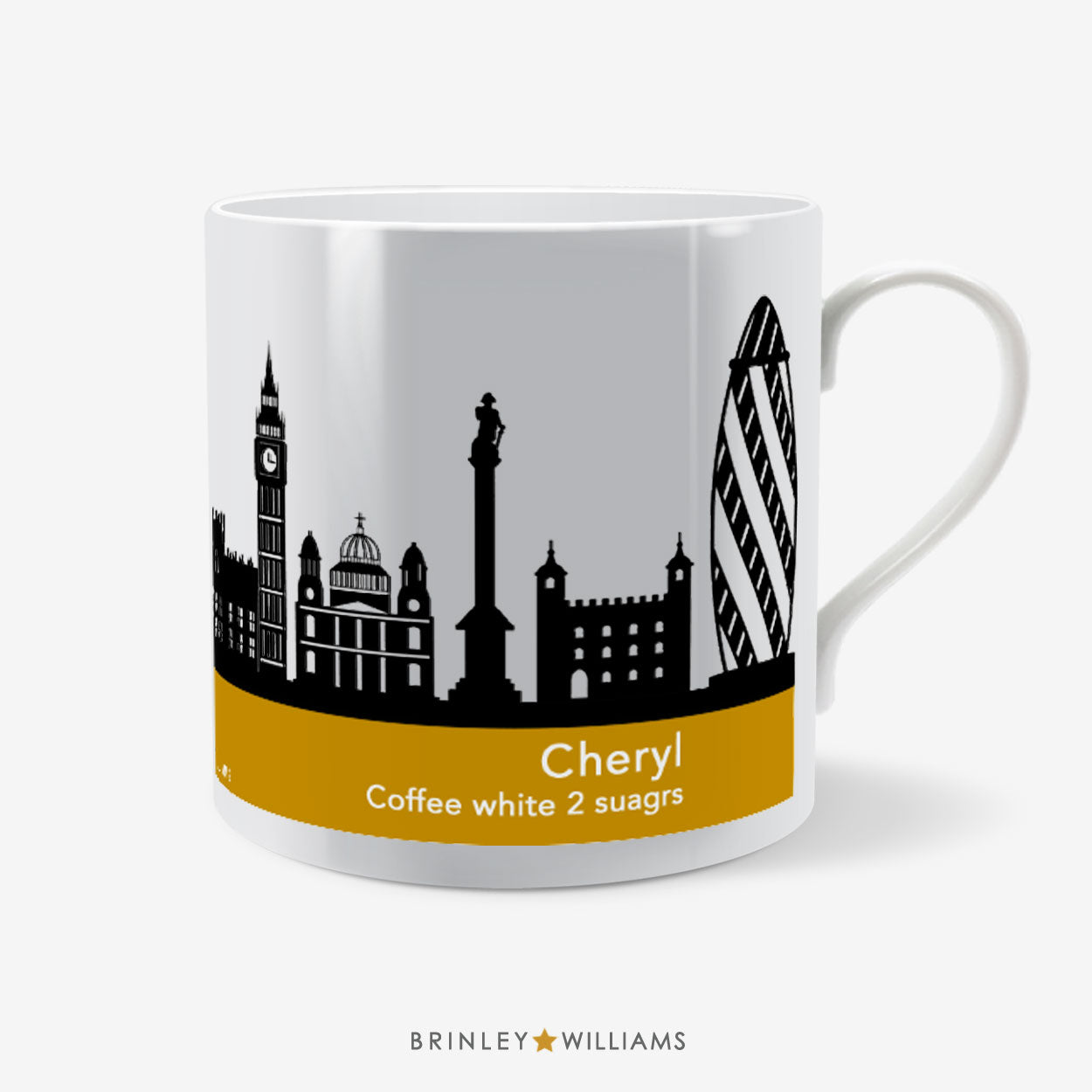 London Skyline Mug - Personalised - Bronze