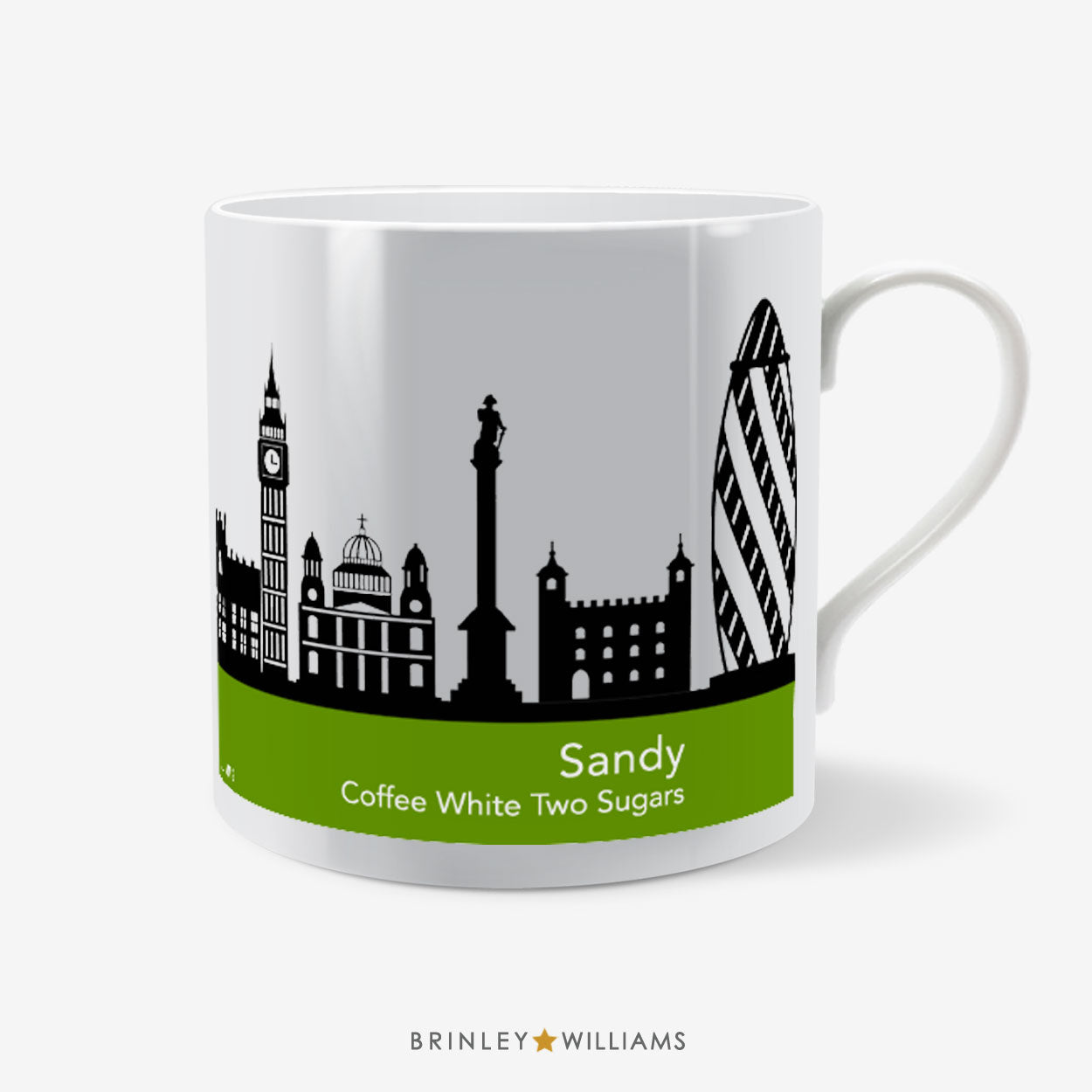 London Skyline Mug - Personalised - Green