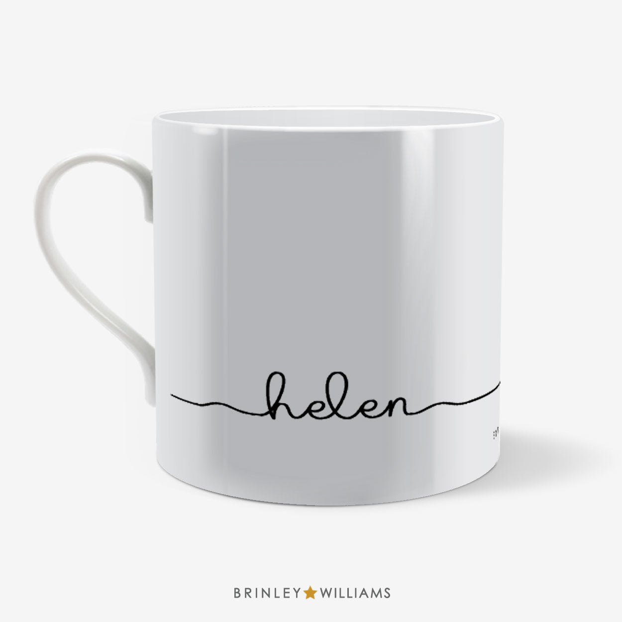 Life-on-the-Line Black Cat Personalised Mug -  Back