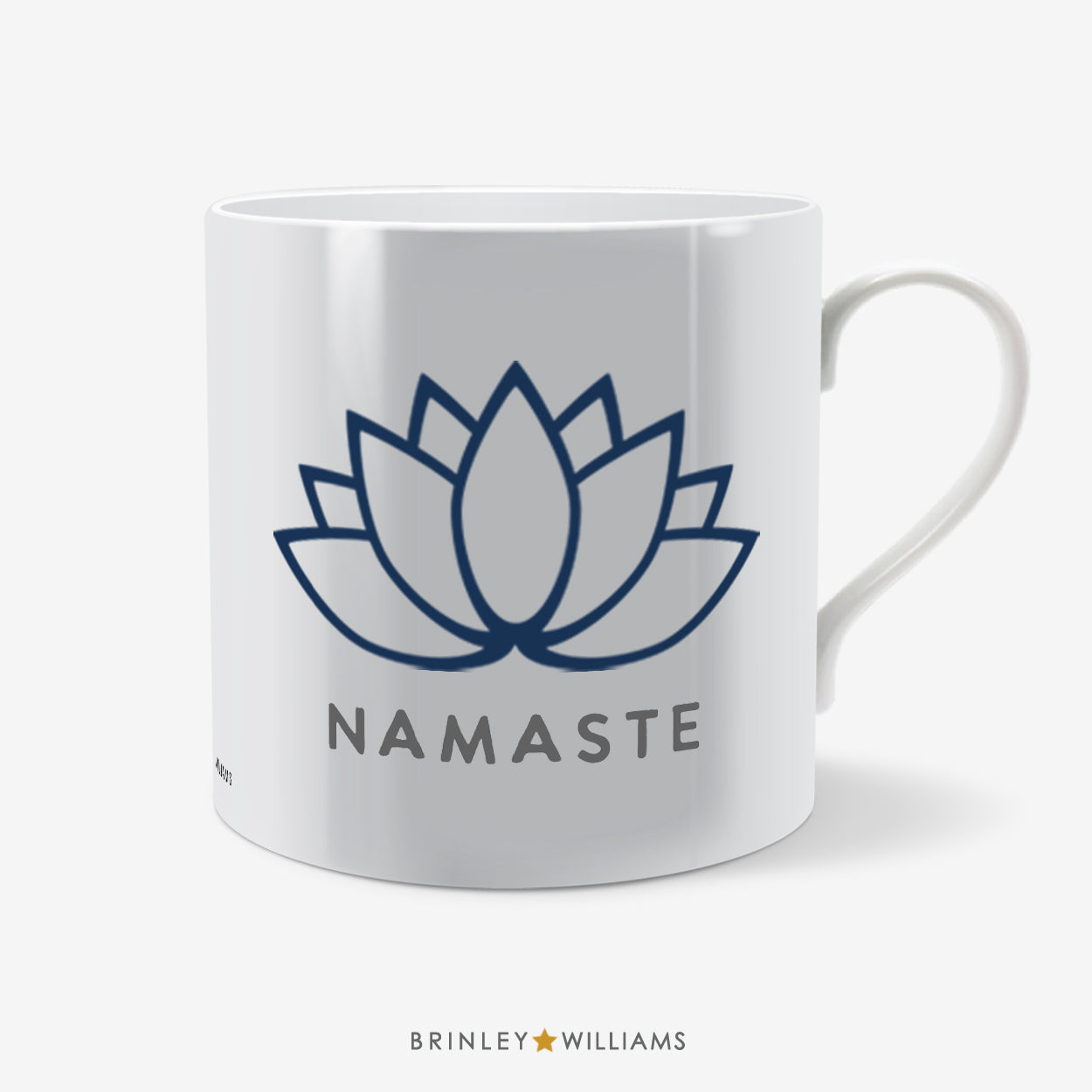 Namaste Lotus Flower Yoga Mug - Navy