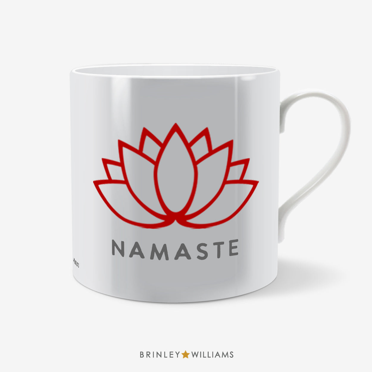 Namaste Lotus Flower Yoga Mug - Red