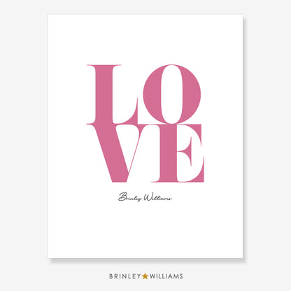 Love Square Wall Art Poster - Pink