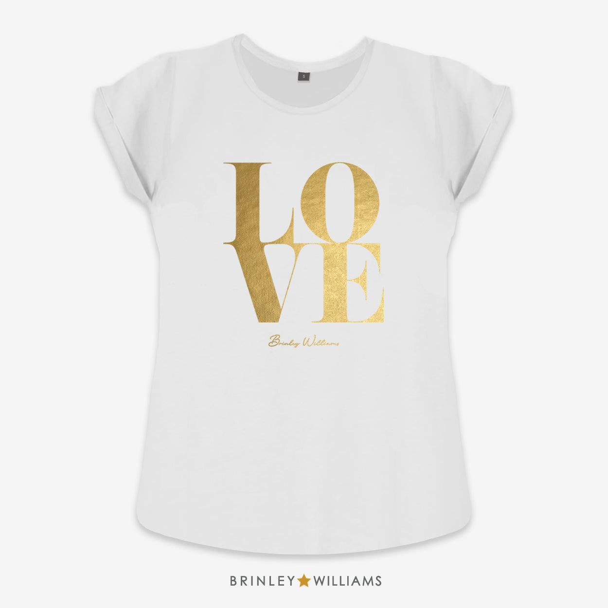 Love Cube Rolled Sleeve T-shirt - White