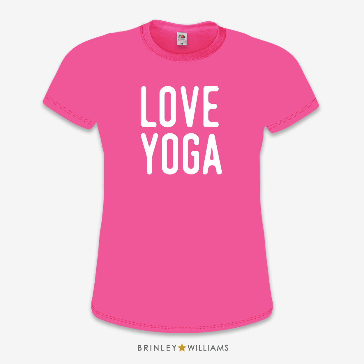 Love Yoga Slim Fit T-shirt - Fuchsia