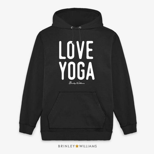 Love Yoga Unisex Yoga Hoodie- Black
