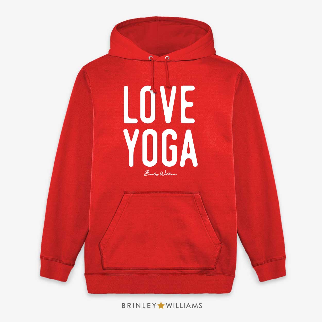 Love Yoga Unisex Yoga Hoodie- Fire Red