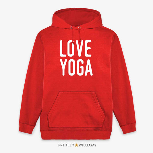 Love Yoga Unisex Yoga Hoodie - Fire red