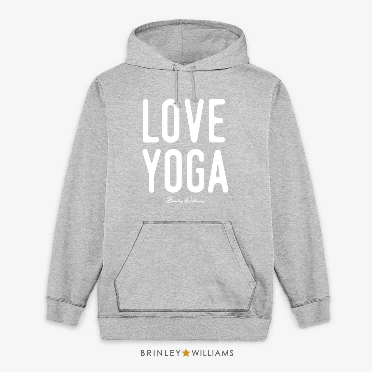 Love Yoga Unisex Yoga Hoodie- Heather Grey