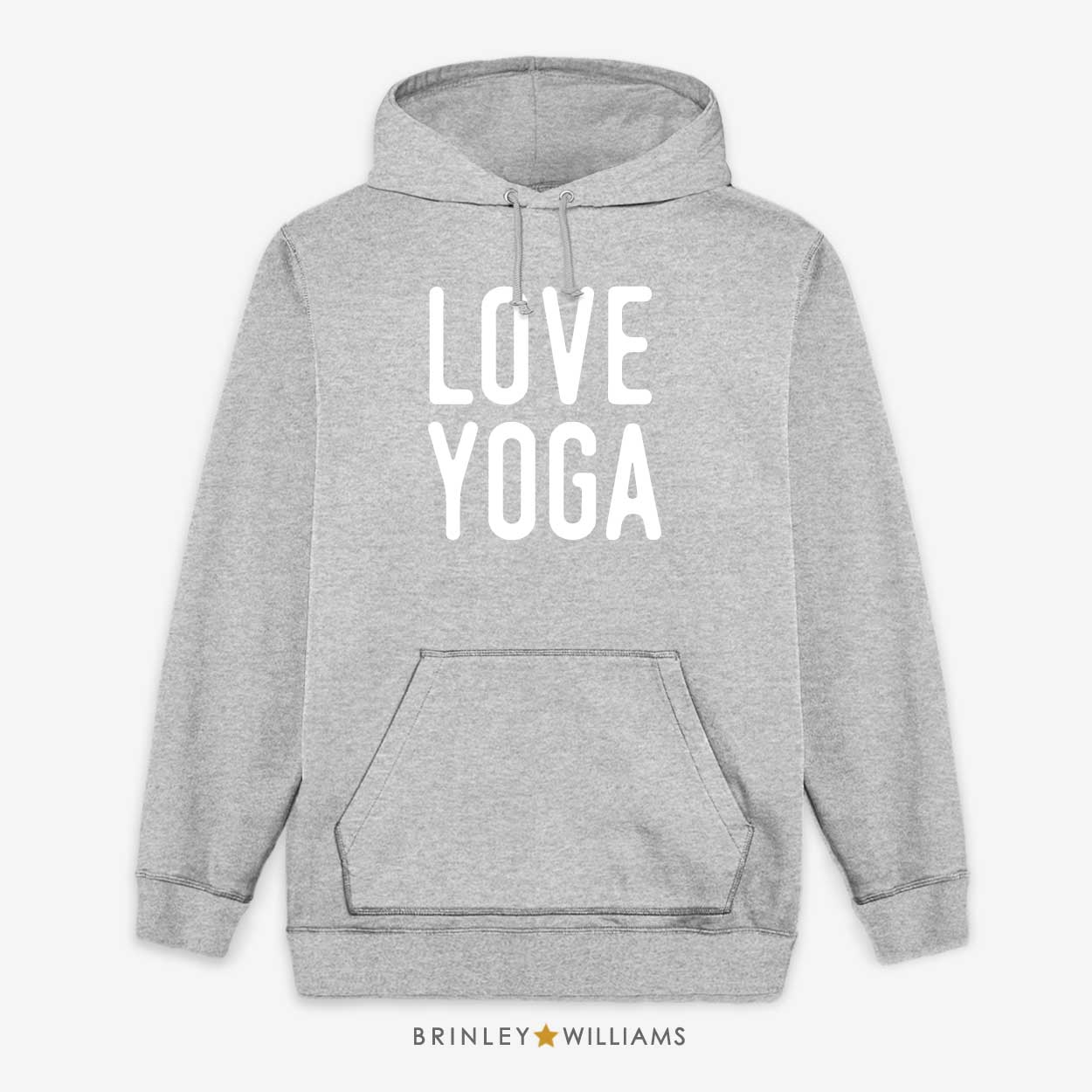 Love Yoga Unisex Yoga Hoodie - Heather Grey