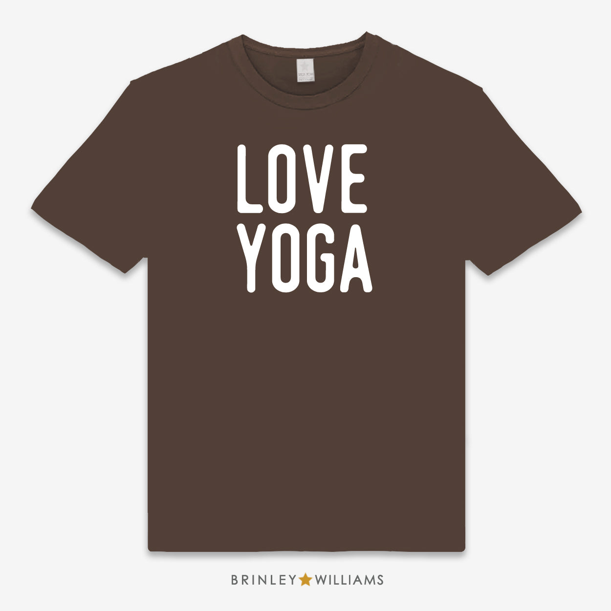 Love Yoga Unisex Classic Yoga T-shirt - Chocolate Brown