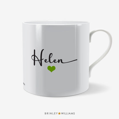 Love You Personalised Mug - Green