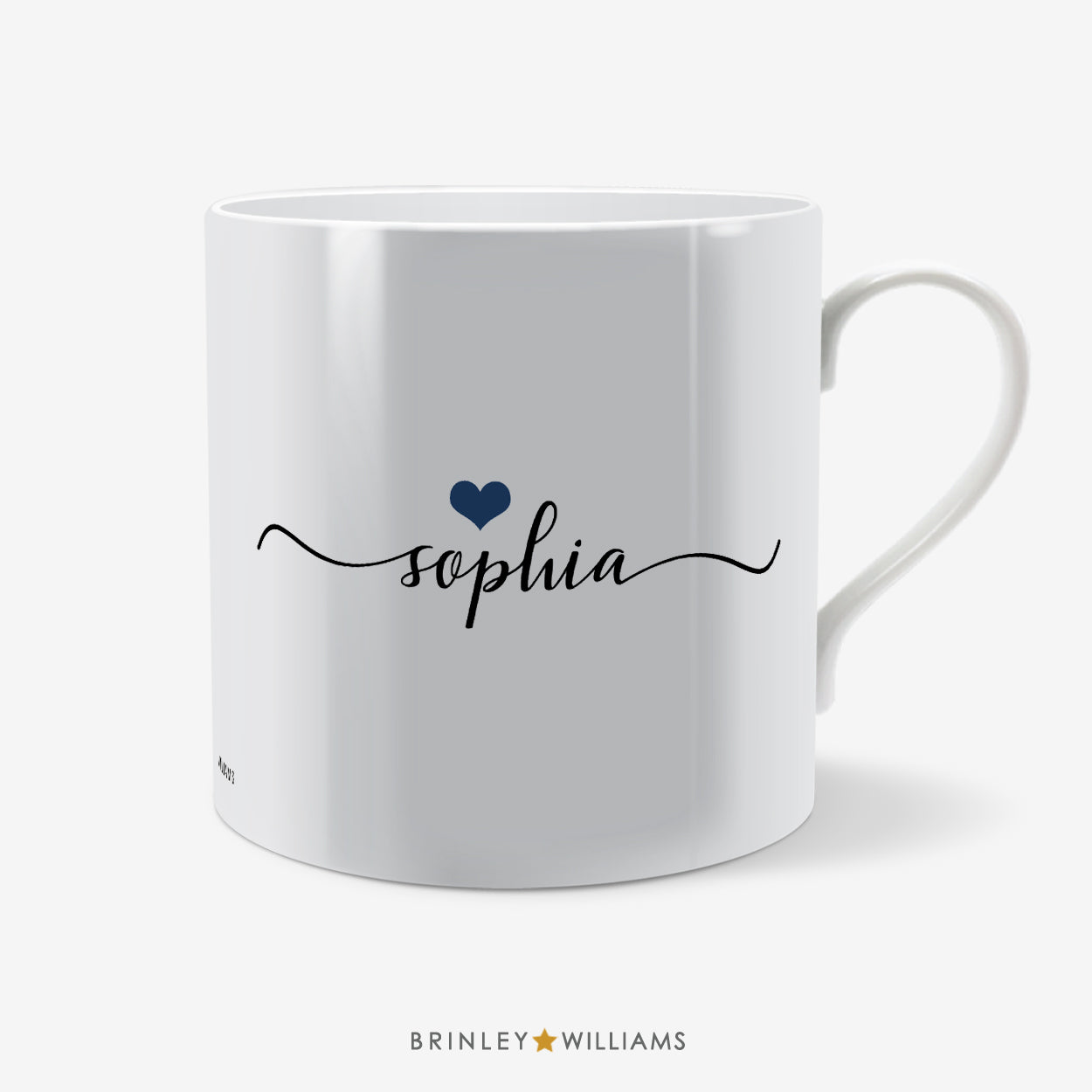 Love You Personalised Mug - Navy