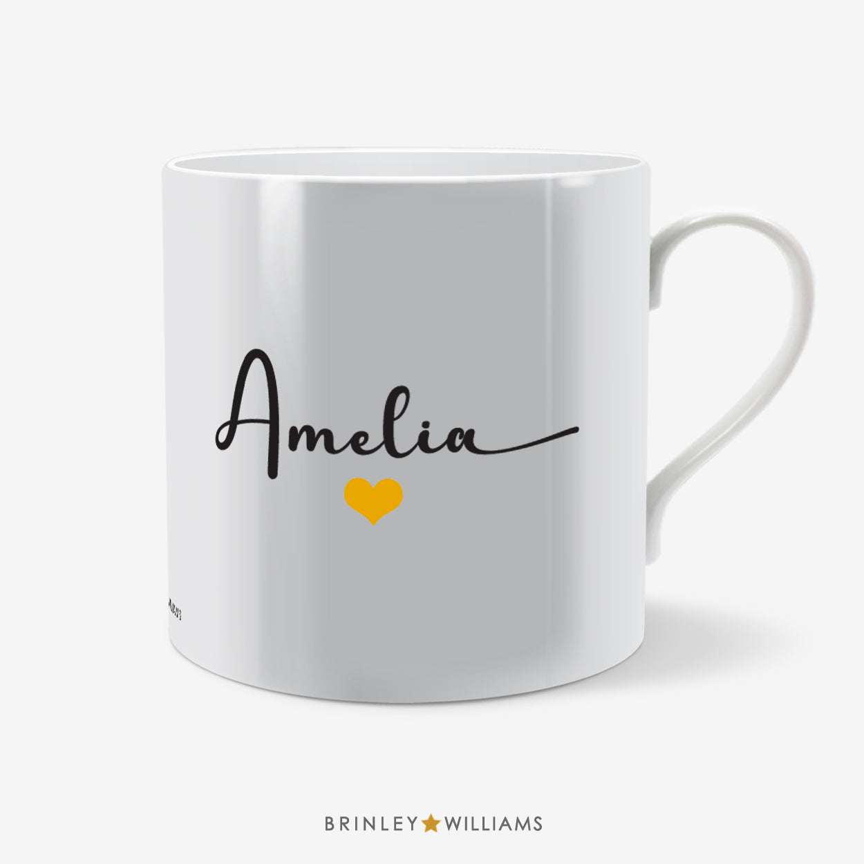 Love You Personalised Mug - Yellow