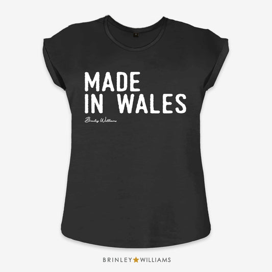 Made in Wales Rolled Sleeve T-shirt - Black