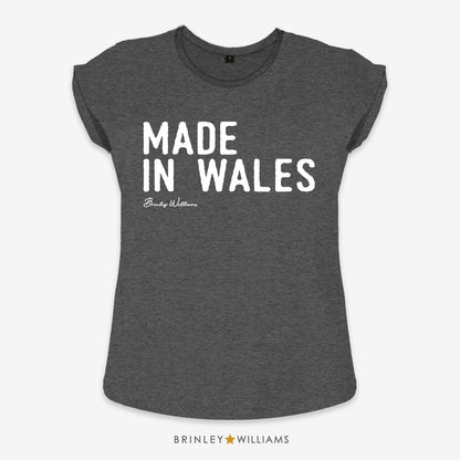 Made in Wales Rolled Sleeve T-shirt - Charcoal