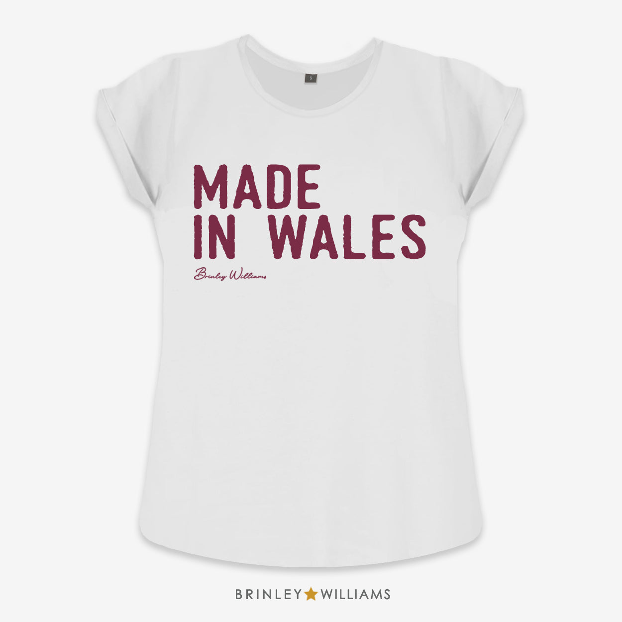 Made in Wales Rolled Sleeve T-shirt - White