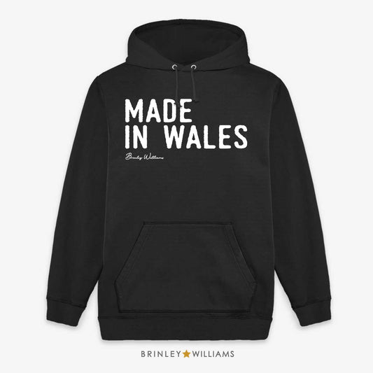 Made in Wales Unisex Welsh Hoodie - Black