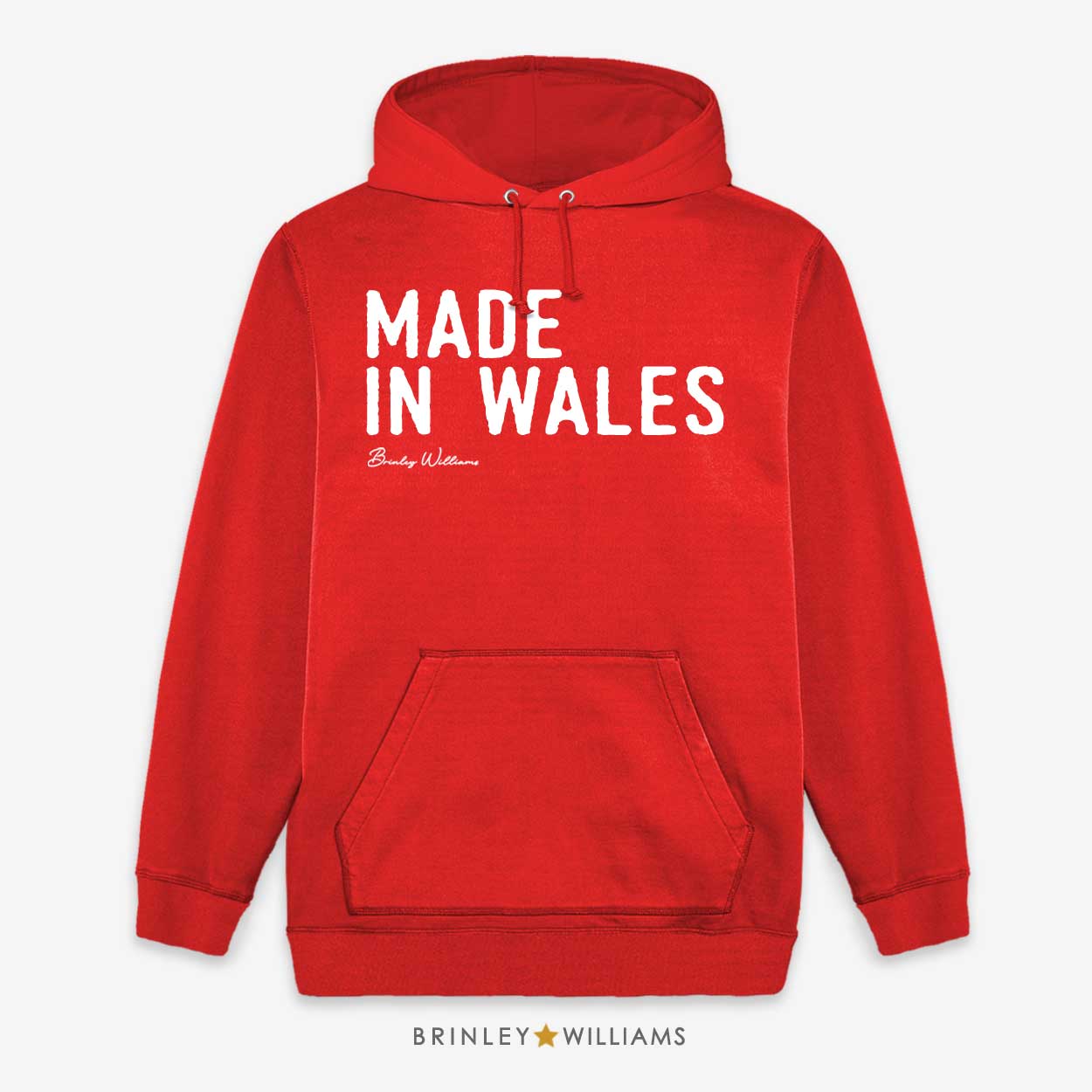 Made in Wales Unisex Welsh Hoodie - Fire Red