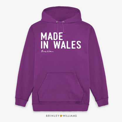 Made in Wales Unisex Welsh Hoodie - Purple