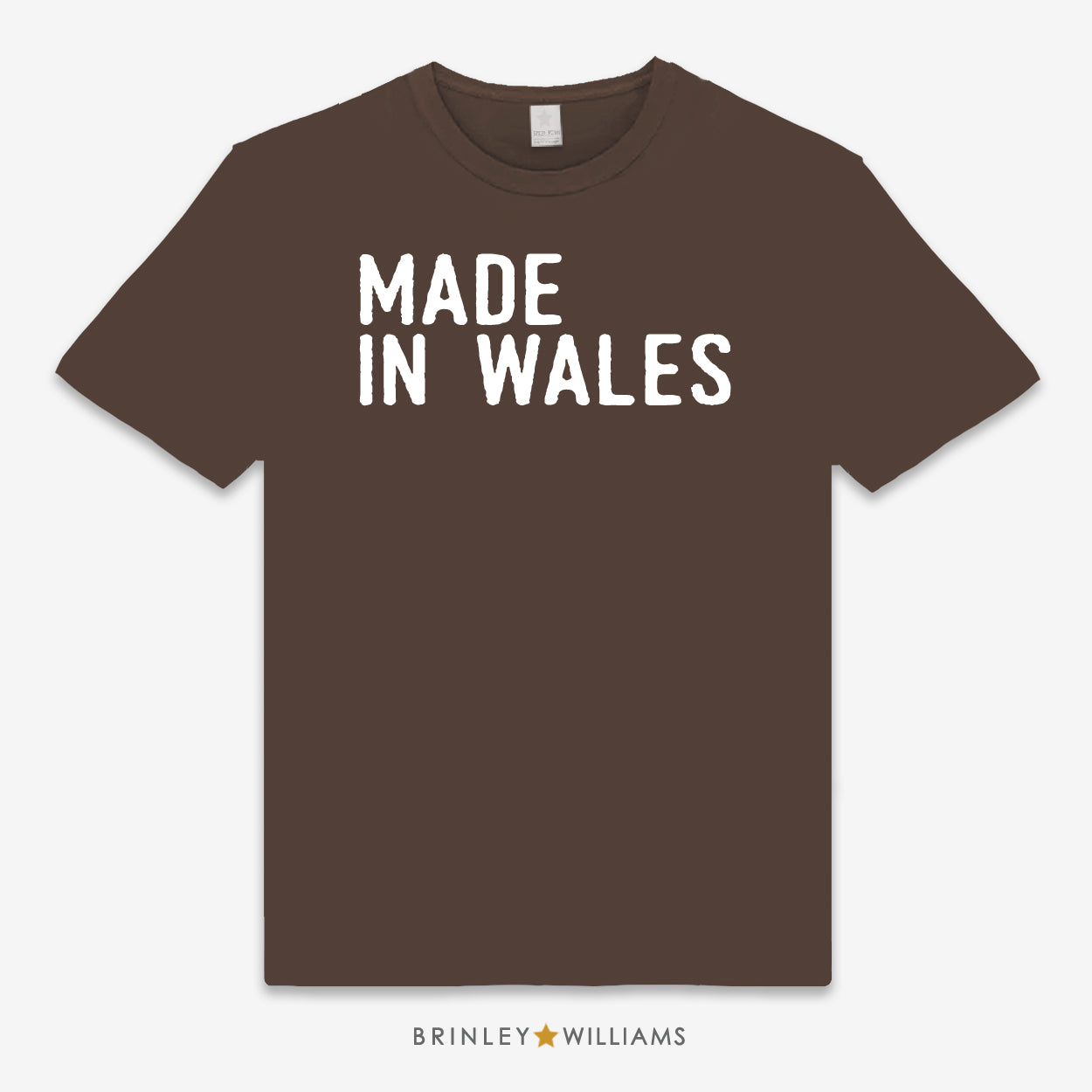 Made in Wales Unisex Classic Welsh T-shirt - Chocolate Brown