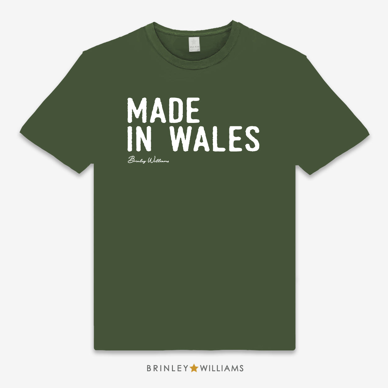 Made in Wales Unisex Classic Welsh T-shirt - Military Green
